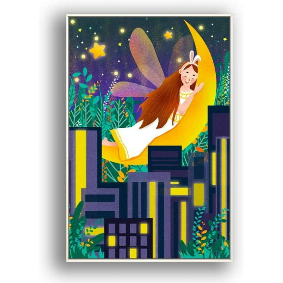 IDEA4WALL Framed Canvas Wall Art for Living Room, Bedroom Flow in The Dream Canvas Prints for Modern Home Decoration Ready to Hang