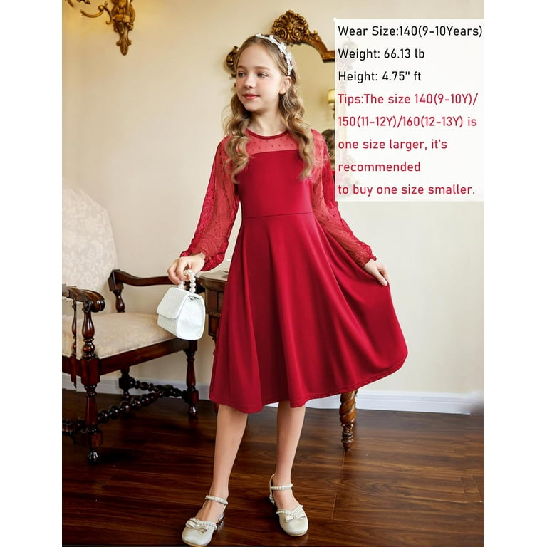 Girls size 6 red dress sale