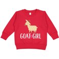thumbnail image 2 of Inktastic Goat Girl Farm Animal Toddler Sweatshirt, 2 of 4