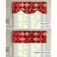 thumbnail image 4 of Tie Up Valance Curtain for Kitchen,Nautical Ocean Fish Scale Rod Pocket Short Curtains Adjustable Tie-Up Shade Valances,Modern Red Gradient Pattern Window Treatment for Bathroom Living Room Bedroom, 4 of 8