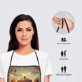 thumbnail image 4 of Goofa Bib Apron, Unisex Aprons Adjustable Waterdrop Resistant Cooking Kitchen Apron for Chef, Maple Leaf Meditating Squirrel Pattern Apron Bulk, 4 of 5