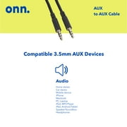 onn 3ft 3.5mm AUX Audio Cable