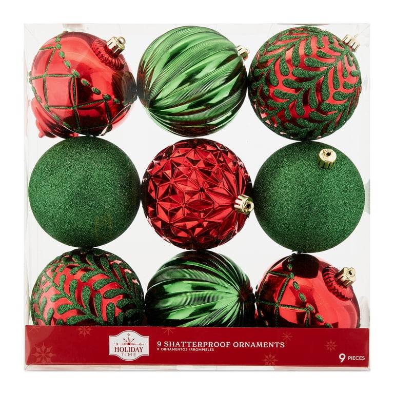 Red And Green Christmas Balls