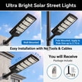 thumbnail image 6 of DAYBETTER Solar Street Lights Outdoor, 6000K Waterproof Motion Sensor LED Solar Parking Lot Lights with Remote for Patio Parking Lot Garage Yard, 6 of 7