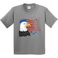 thumbnail image 3 of Inktastic American Bald Eagle and Flag Sketch Style Youth T-Shirt, 3 of 5