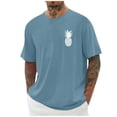 thumbnail image 2 of Ceisia T-Shirt à Manches Courtes et Col Rond Imprimé pour Hommes, Doux, Respirant, Extensible, Décontracté, Sport, Gym, Bleu Clair TTTG Cadeaux, 2 of 7