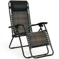 thumbnail image 4 of Gymax Folding Rattan Patio Lounge Chair Recliner w/ Headrest, 4 of 8
