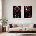 thumbnail image 4 of ZHONGYUTONG 2 Piece African American Wall Art Black Woman Pictures Red Girl Bedroom Wall Decor Afro Women Canvas Prints Female Home Room Decor Framed (11.00" x 14.00" x 2PCS), 4 of 4