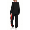 thumbnail image 4 of Shine Up Women 2 Piece Lounge Sets Striped Jogger Sets Fall Outfits Loose Sweatsuits with Pockets, 4 of 5