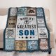 thumbnail image 2 of LHSHID Best Son Gifts from Mom Dad to My Son Gifts Birthday Gifts for Son Son Gifts for Christmas Fathers Day Son Blanket 30"x40", 2 of 6