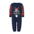 AceBaby Christmas Family Pajamas Matching Set Letter Print Holiday PJs