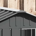 thumbnail image 2 of vidaXL Dog House Anthracite 116.5x103x81.5 cm Galvanised Steel, 2 of 6