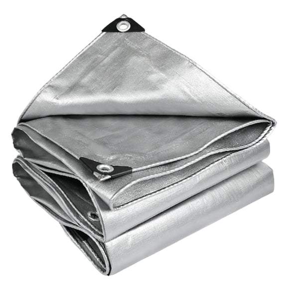 Quzzie Waterproof Tarpaulin Heavy Duty Tarp Cover Outdoor Protection Rainproof Sheet Reinforced Eyelets Sturdy Multipurpose Design Suitable for Equipment 5mx6m