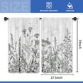 thumbnail image 6 of Wildflower Plant Botanical Kitchen Curtains 27.5W x 39L Inch Farmhouse Herb Rustic Wooden Country Rod Pocket Short Small Window Treatment Drapes Decor 2 Panels, 6 of 6