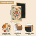 thumbnail image 6 of 3Pcs Framed Mexican Floral Canvas Wall Art (16"x24"), Abstract Orange Botanical Latin Folk Wall Decor, Vintage Mid Century Modern Tropical Flower Art Print for Office Farmhouse, 6 of 7
