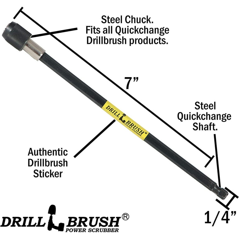 Drillbrush Bbq Accessories, Wire Brush Alternative Nylon Drill Brush Set  with Extension, BBQ Brush, Grill Scraper