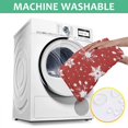 thumbnail image 6 of Red Christmas Snowflake Pattern Square Tablecloth,Waterproof Square Table Cover,Wipeable Spillproof Washable Table Cover for Home Kitchen Party Decor 52"x52"(132x132cm), 6 of 6