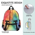 thumbnail image 5 of Colorful Tie Dye Cloud Shape Pattern Backpack for School,Cute School Bag,Schoolbag with Adjustable Shoulder Straps & Padded Back,15.25"x11.5"x5.25", 5 of 5