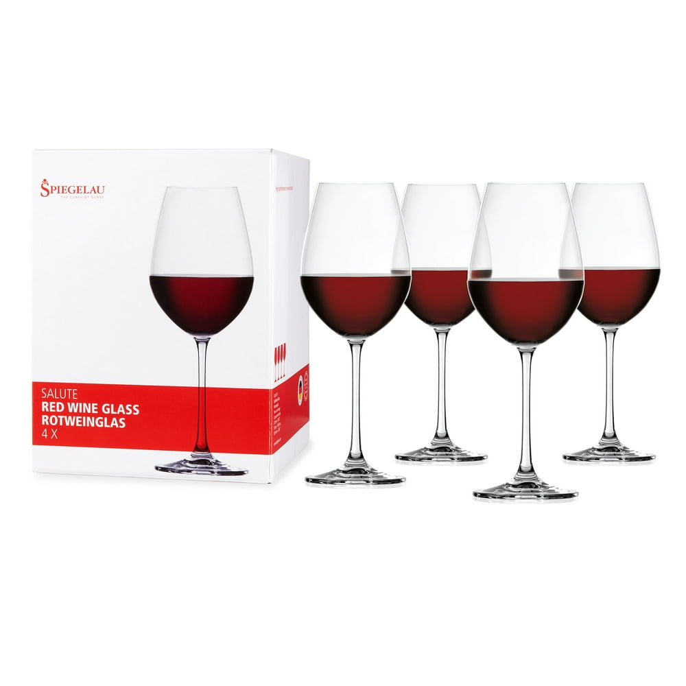 Spiegelau Salute Red Wine Glasses, Set of 4, EuropeanMade LeadFree