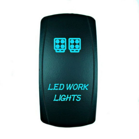 STV Motorsports Blue LED Laser Rocker Switch LED WORK LIGHTS