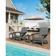 thumbnail image 6 of EuKer Adirondack Chair, HDPE Outdoor Furniture with Foldable Design and Wood Texture for Patio, Pool, Backyard, Gray, 6 of 8