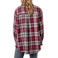 thumbnail image 6 of Fantaslook Plaid Shirts for Women Button Down Flannel Shirts Casual Loose Long Sleeve Blouses Tops, 6 of 11