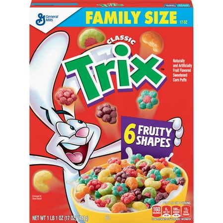 Trix, Cereal, Fruit Flavored Corn Puffs, 17 oz