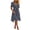 Black, variant on Women's Polka Dot Wrap Midi Dress V Neck Puff Sleeve Tie Waist High Low Hem Dresses for Timeless Everyday Style