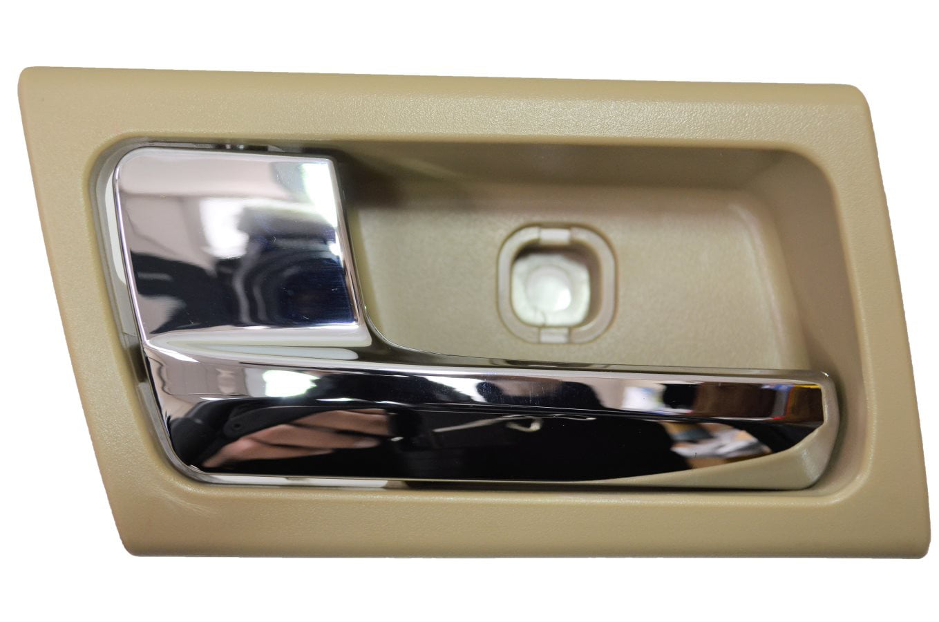 Interior Inner Inside Door Handle Chrome Lever with Brown Housing Parchment - Left Driver Side PT Auto Warehouse FO-2363MB-LH 