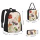 thumbnail image 2 of Easygdp Cute Vegetables Mochila para Niños y Niñas con Set de Caja de Almuerzo y Estuche para Lápices 3 en 1, Mochila Escolar Estampada para Adolescentes, 2 of 7