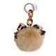 thumbnail image 2 of LLavero de piel de zorro con lazo de leopardo a la moda, cadena personalizada para llavero de coche, cadena para bolso de mujer, 2 of 5