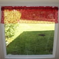 thumbnail image 3 of Floral Lace Window Valance 58 Inch Wide Red, 3 of 3