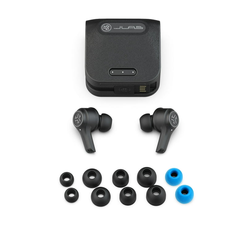 JLab Epic Air ANC True Wireless Earbuds Active Noise Cancellation 48 Hr Playtime Wireless Charging Case Black Walmart