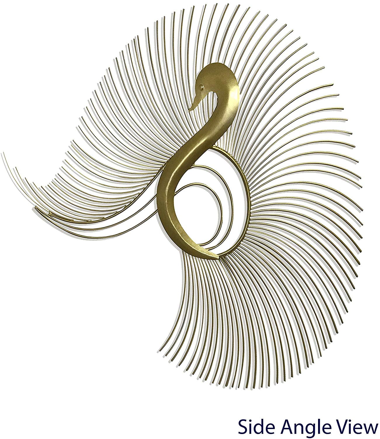 Decorshore Gatsby Gilded Peacock Contemporary Artisan Home Accent Reproduction Wall Sculpture 34 5 Inch Abstract Hanging Metal Wall Art Decor In Shiny Gold Finish Walmart Com Walmart Com