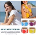 thumbnail image 2 of 400PCS Heart Shaped Tanning Stickers - Perforated Self-Adhesive Sunbathing Decals for Body Tanning Bed Beach and Outdoor Use, 2 of 3