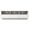 thumbnail image 6 of Heynemo 7-Color LED Lights Floating TV Stand with Storage Drawers for Living Room, White, 6 of 10