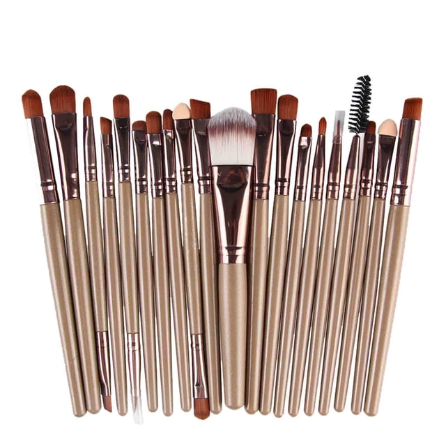 XWSHYW Pinceles de Maquillaje Veinte Pinceles de Maquillaje, Juego de Herramientas de Belleza con Borde, Pincel para Sombra de Ojos