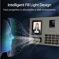 thumbnail image 3 of Riwcyla Intelligent Face Biometric Fingerprint Password Employee Attendance Machine Checking,in Recorder 2.8 inch TFT Screen Infrared Dual,Camera Fast to Identify Support Data output 8 System Langua, 3 of 6