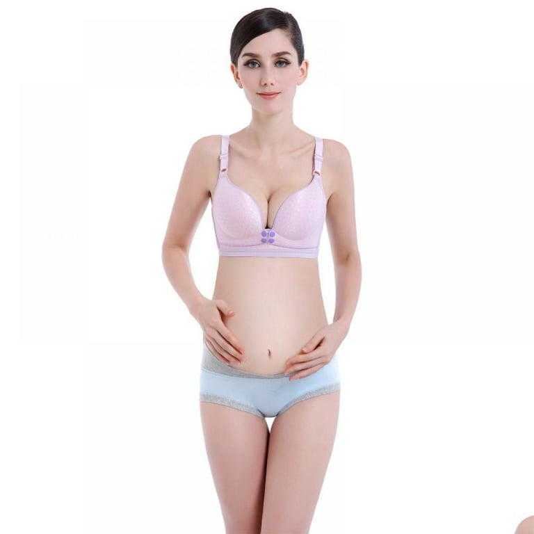 Cotton U-Shaped Low Waist Maternity Underwear Pregnant Women Panties  Pregnancy Briefs for Belly Support(Apricot,XL) 