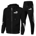 thumbnail image 2 of Conjunto de ropa deportiva para hombre 2024, dos piezas, informal, para correr, cálido, transpirable, para fitness, sudadera con capucha y pantalones, 2 of 4