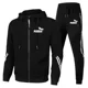 thumbnail image 2 of Conjunto de ropa deportiva para hombre 2024, dos piezas, informal, para correr, cálido, transpirable, para fitness, sudadera con capucha y pantalones, 2 of 4