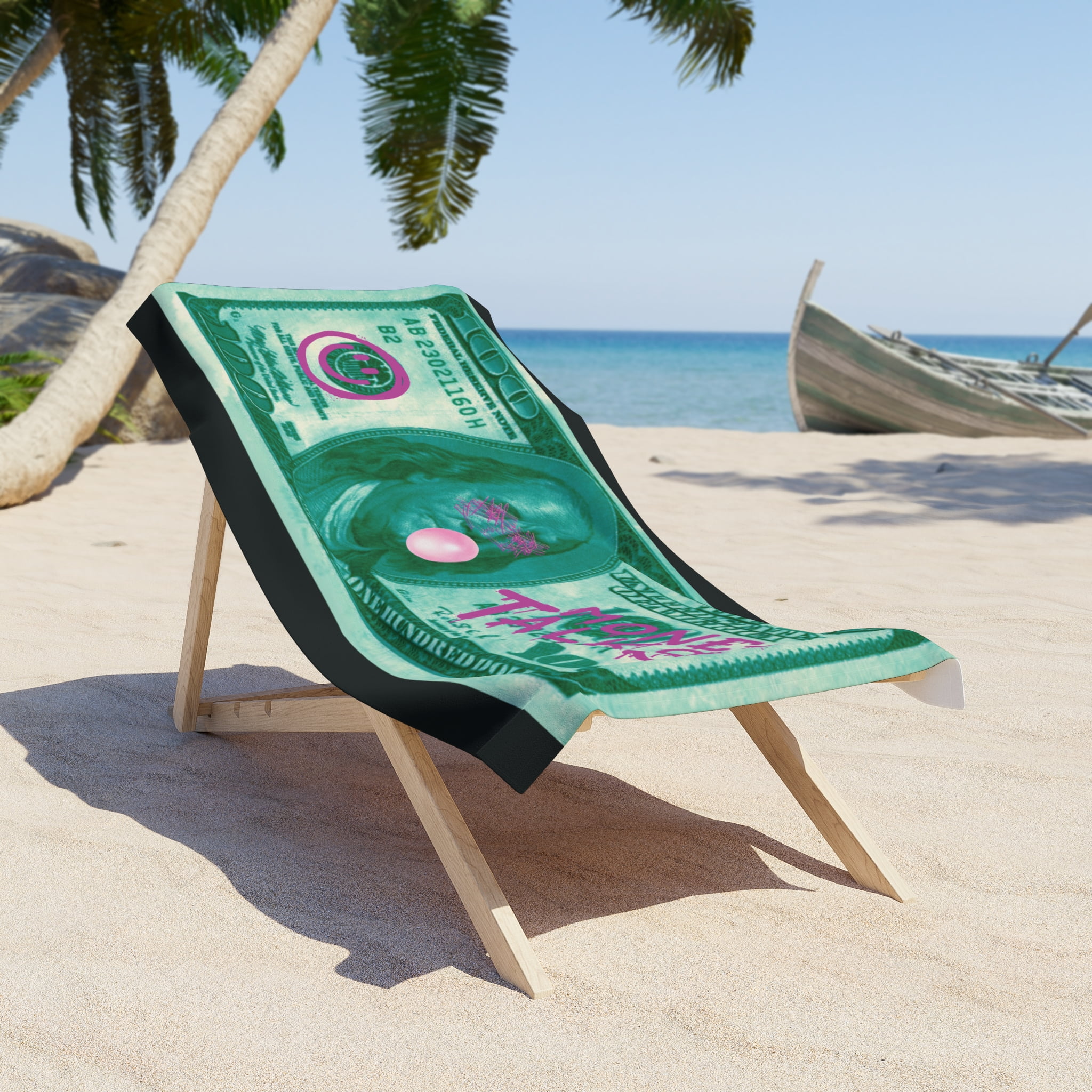 Pink Money Beach Towel