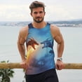 thumbnail image 6 of Fotbe Red And Blue Fire Dragon A Pattern Men's Quick Dry Workout Tank Top Gym Muscle Tee Fitness Bodybuilding Sleeveless T Shirt Breathable Workout Shirt-Large, 6 of 9