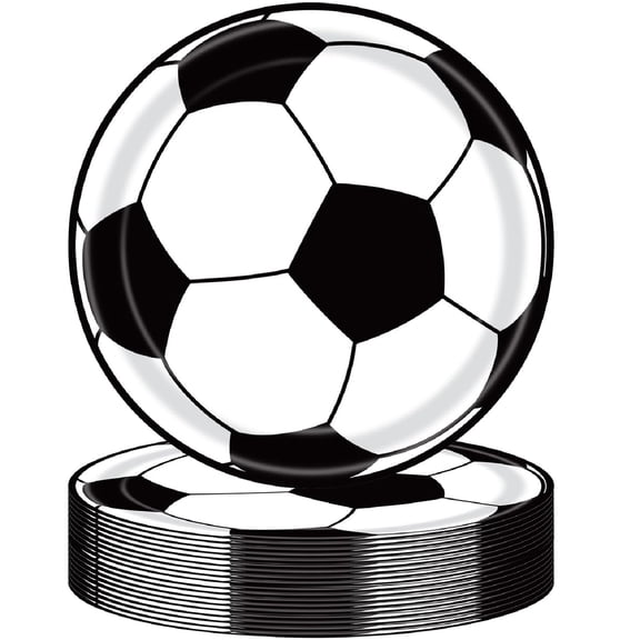Yhmxh 10PCS Soccer Party Paper Plates 7 Inch/9 Inch, Disposable Soccer Birthday Party Supplies Cake Dessert Plates for Birthday Baby Shower Soccer Soccer Theme Decorations