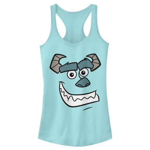 Junior's Monsters Inc Sulley Face  Racerback Tank Top Cancun Small