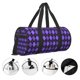 thumbnail image 3 of Balery purple argyle Bolsa de Gimnasio para Mujeres y Hombres, Bolsa de Viaje Impermeable, Bolsa de Fin de Semana con Compartimento para Zapatos y Bolsillo Húmedo, 3 of 6