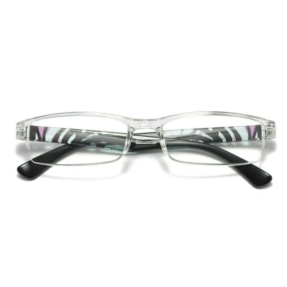 1 Pair Womens Slim Rectangle Half Frame Blue Light Blocking Reading Glasses Readers 0.75
