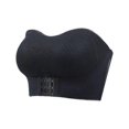 thumbnail image 1 of Sujetador bandeau sin tirantes shaofei con relleno extraíble y escote en V talla L negro, 1 of 5