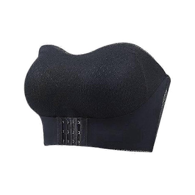Sujetador bandeau sin tirantes shaofei con relleno extraíble y escote en V talla L negro