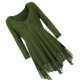 thumbnail image 5 of Vestido corto de empalme de encaje de talla grande para mujer Blusa de manga larga sexy Top informal de trabajo Noticed AP1427-09B, 5 of 7